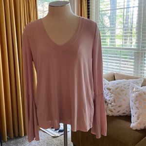 Lucky Brand Top with Long Bell Sleeves - Size Medium